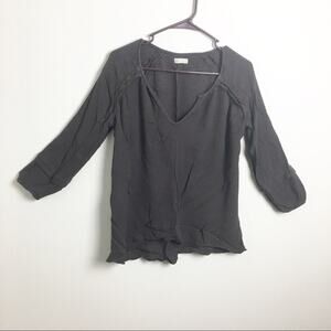 GXF v neck keyhole Blouse Dark Brown Small